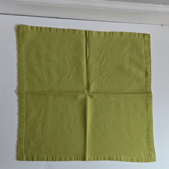 Green Cotton Table Napkins Set of 6 - Picture 4 of 5